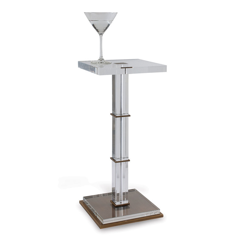 Table en laiton / cristal Blake, Laiton vieilli