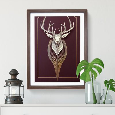 Art Deco Stag No.3 - Wall Art