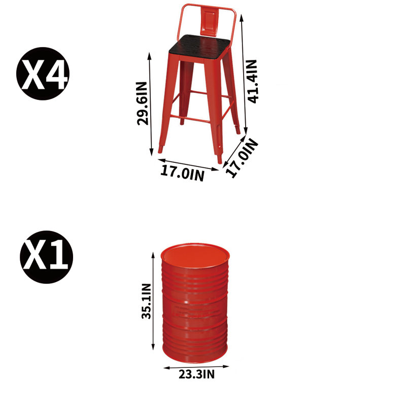 Jurenal 4 - Person Pedestal Dining Set