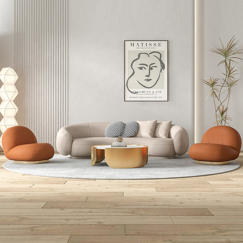 Combinaison de table basse légère et luxueuse