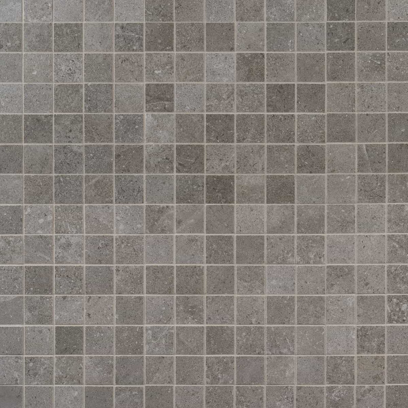 New Rock 2X2 Matte Porcelain Mosaic, Fossil Dark Gray