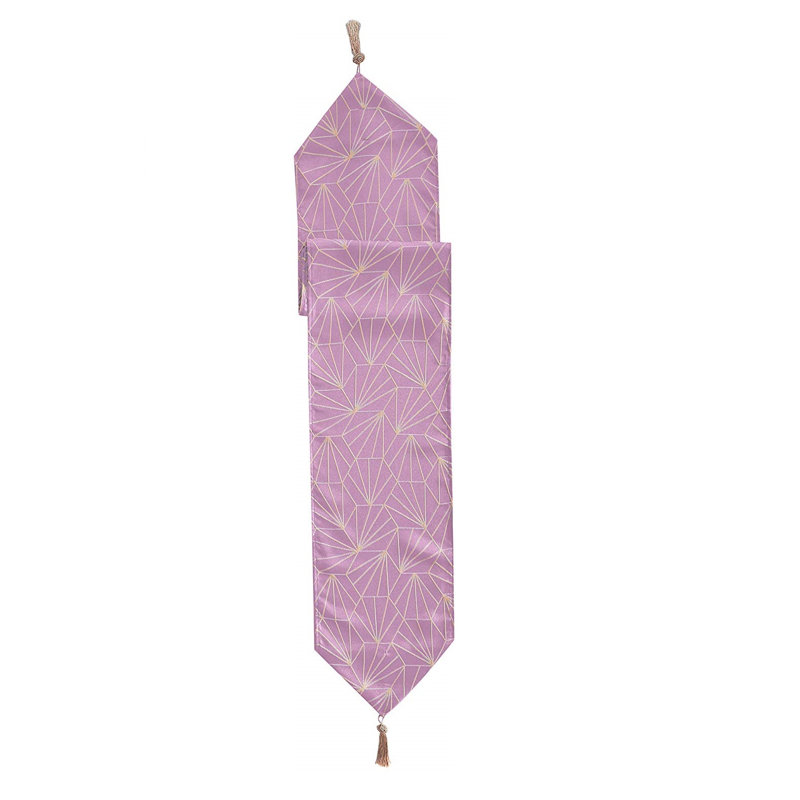 Swink Abstract Haxegon Design Table Runner, Cranberry