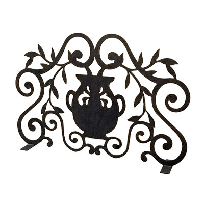 Urn Iron Fireplace Screen
