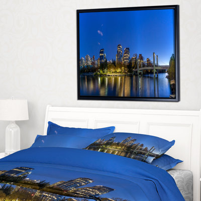 «Calgary Skyline», reproduction de photo sur toile tendue encadrée