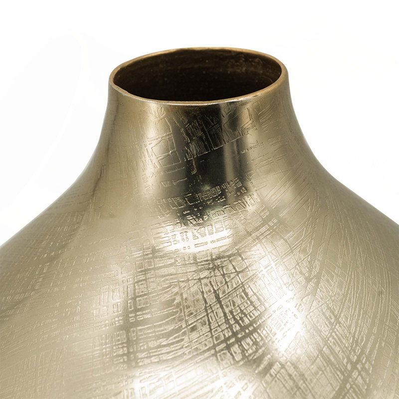 Vase en aluminium 8,5 po x 8,5 po x 18,5 po