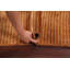 Tapis contemporain rayé intérieur / extérieur noué à la main 5 x 8 po
