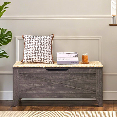 Banc de rangement rectangulaire Pania