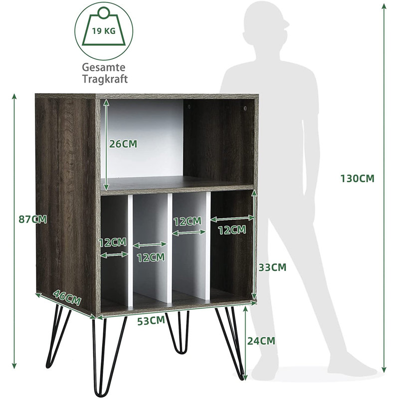 Tiro End Table, Coffee/White