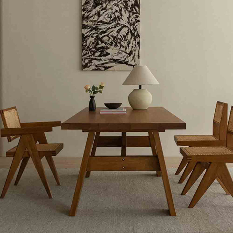 Table de salle à manger Wabi-sabi, H 29,53 po x L 78,74 po x l 35,43 po