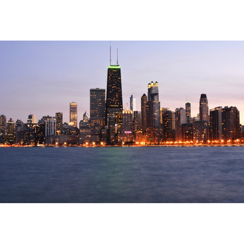 Amareya The Chicago Skyline - Wrapped Canvas Print, 20cm H x 30cm W x 3.8cm D