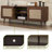 Rattan Tv Stand For 55/60 Inch Tv, Boho 59" Entertainment Center With Storage, Modern Mid Century Media Console With Rattan Doors And Adjustable Shelf, Wood Tv Stand For Living Room, Walnut-1736728840-1734055722