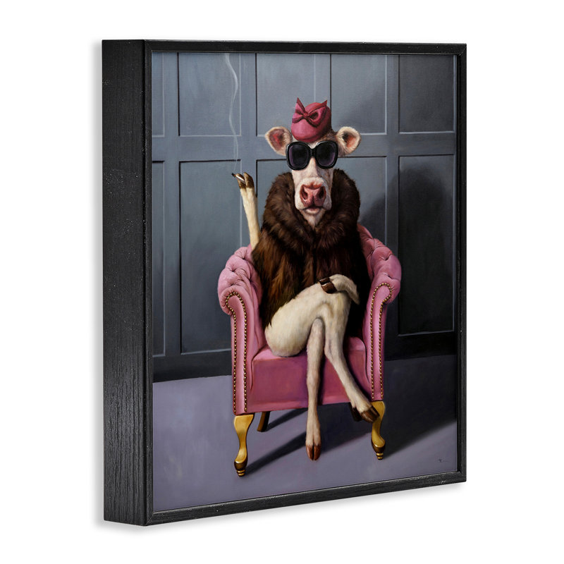 Art de giclée encadré noir tendance par Lucia Heffernan, H 24 po x l 24 po, Giclée encadrée noir minuit