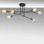 Lustre glamour en métal noir, 26,0 x 26,0 x 10,6 pouces | 6 x douilles E27 (40 W maximum) | Conception élégante et moderne, parfaite pour le salon et la salle à manger, fabrication robuste, indice de protection IP20, plaque de base: 4,7 pouces de diamètre-58836484