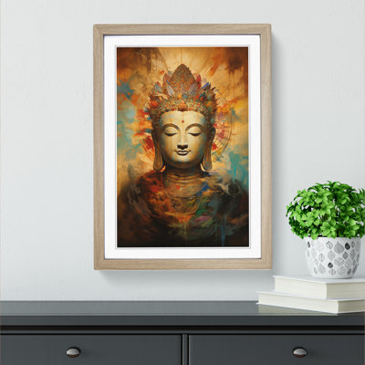 Buddha Modern Art - Framed Print