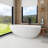 71“ Freestanding Soaking Solid Surface Bathtub