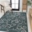 Tapis d'intérieur / extérieur à volutes et crème Maribel-2042545040