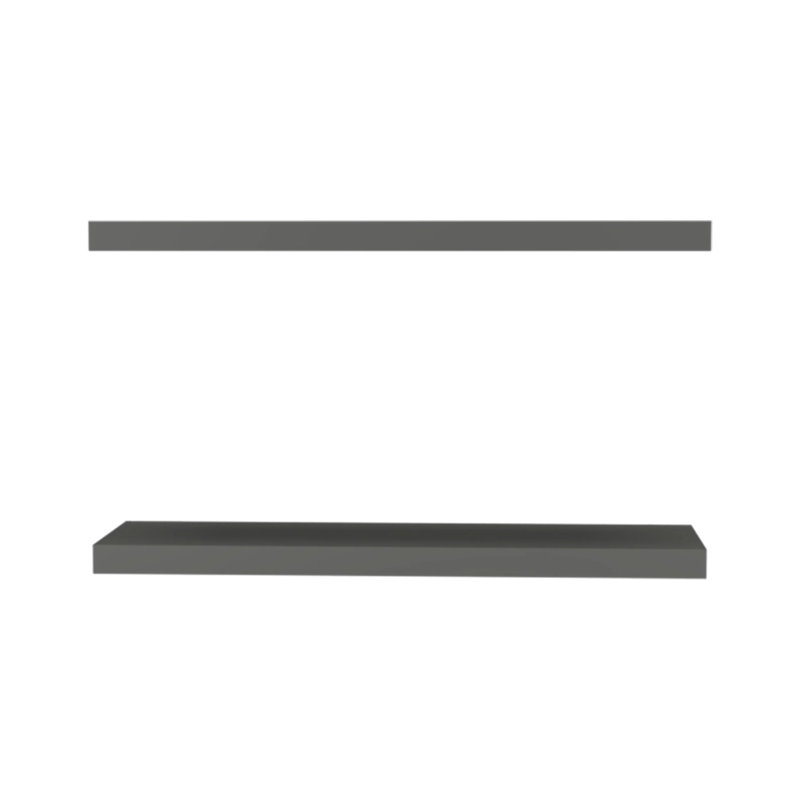 31.5 Inches Wide Matt Grey Shelf. Maximize Living Space. Wall Mounted, Horizontal, For Primary Area, Particle Board Floating Shelf, 31.5" Width. Space With Minimalist. Space,