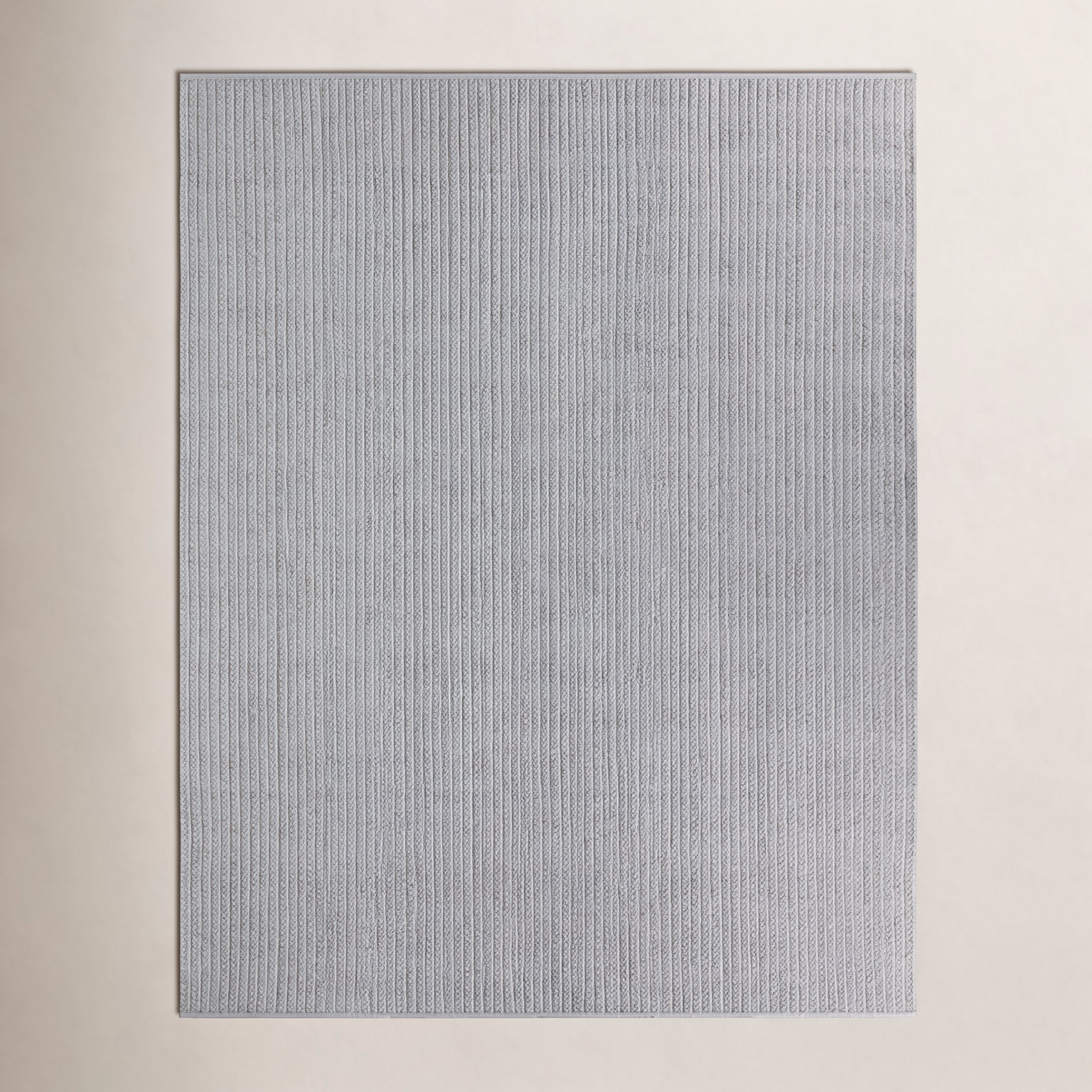 Cullen Light Gray Flatweave Outdoor Rug, Rectangle 7'6" x 9'6"