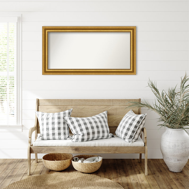 Miroir de salle de bain Jashawna, 25,75 po x 49,75 po, Doré