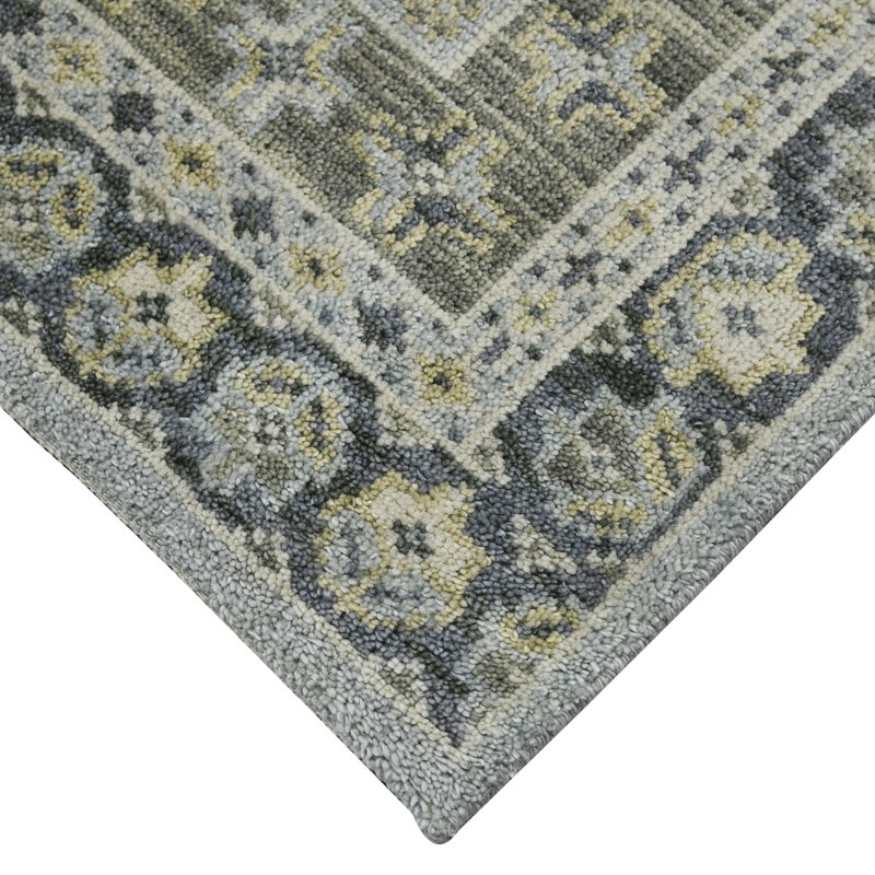 Divine Hand Knotted Wool Area Rug, Rectangle 10' x 14'