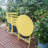 3 Piece Patio Bistro Set Of Foldable Round Table And Chairs, Yellow-2072298804