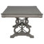 Table de salle à manger extensible à double piétement Cresswell de 264 cm (104 pouces), couleur taupe vieilli