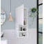 Armoire à pharmacie moderne avec tablettes ouvertes et intérieures - H 32,48 po x l 10,35 po x P 12,12 po-94239285