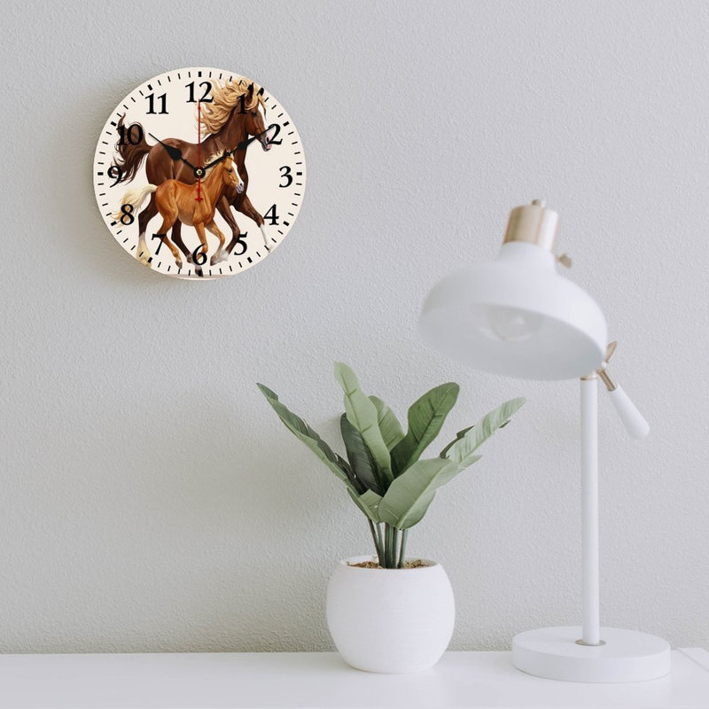 Horloge murale 12 x 12 pouces pour poulailler équestre