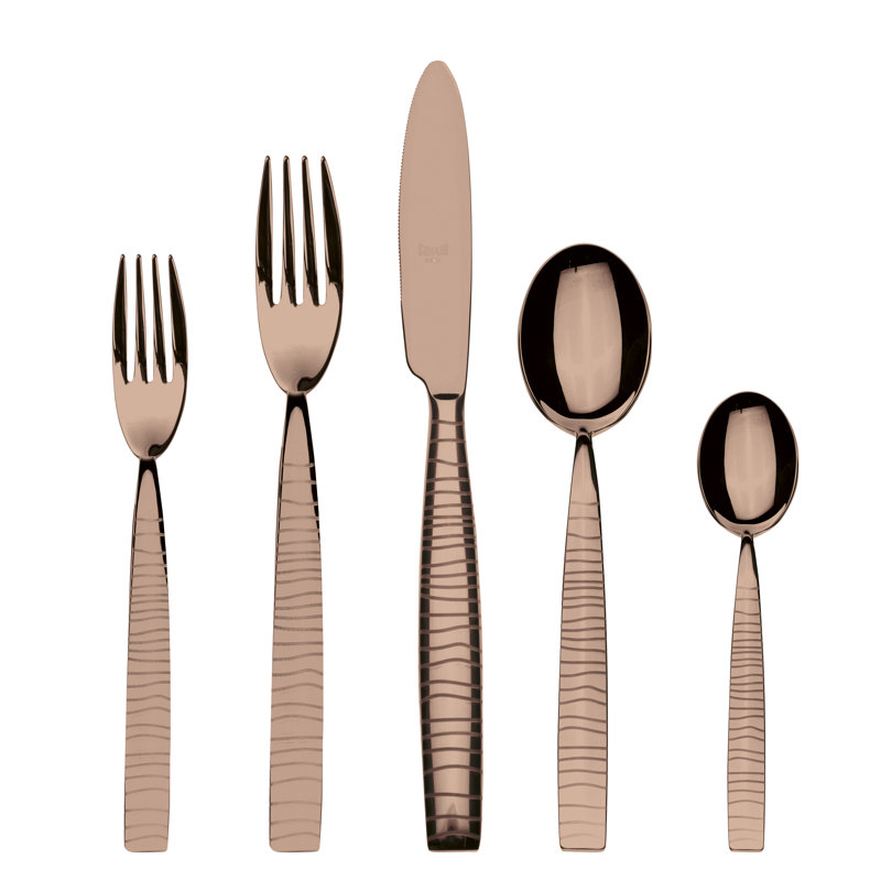 Tigre Flatware Set - 20 Pieces - Stainless Steel, Bronze