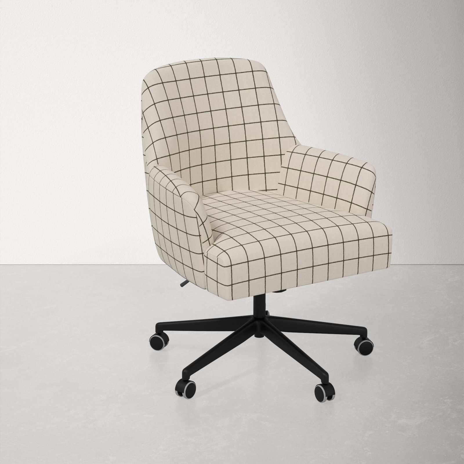 Aatos Swivel Office Chair, Line Tattersall Green