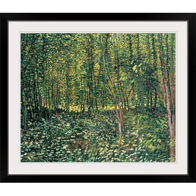 «Trees and Undergrowth, 1887» par Vincent Van Gogh, reproduction d'art