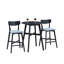 3 Pieces Bar Table Set,Modern Round Counter Height Pub Table, Wooden High Top with Bar Stools Pub Dining Set for Kitchen,Restaurant,Cocktail Bar-427523143-427523142