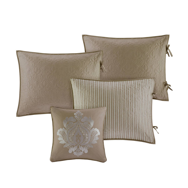 Gray Cotton Twin Reversible Floral Daybed Set