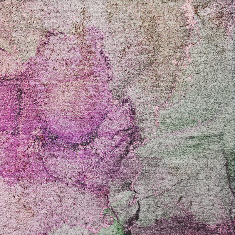 Premium Machine Washable Dream Shag ADS520 Watercolors Rug, Pink, 2'6" x 3'10"