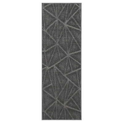 Tapis raffiné à motif raffiné gris