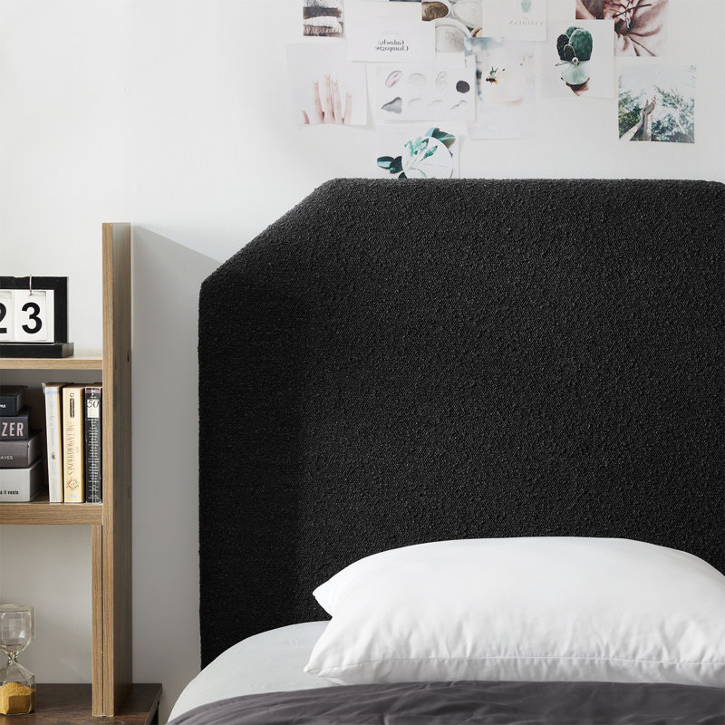 Tavira Allure Upholstered Boucle Headboard Twin XL, Black