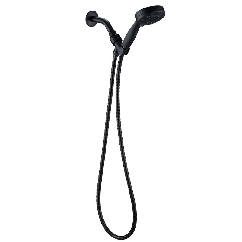 Soupape de douche à main flexible en bronze huilé. Jet puissant réglable sur 5 modes. Embouts médicaux, sécuritaires et étanches. Construction en ABS. Jet constant même avec un faible débit d'eau. Option eau. Installation facile.