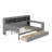 Wooden Daybed With Storage Shelves, Multi-Functional Bed With Two Storage Drawers And Study Desk-612027718