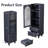 63''Tall Storage Cabinet With 2 Drawers,Blue Floor Cabinet With Glass Door For Living Room,Modern Cabinet For Kitchen,Bathroom-349804750