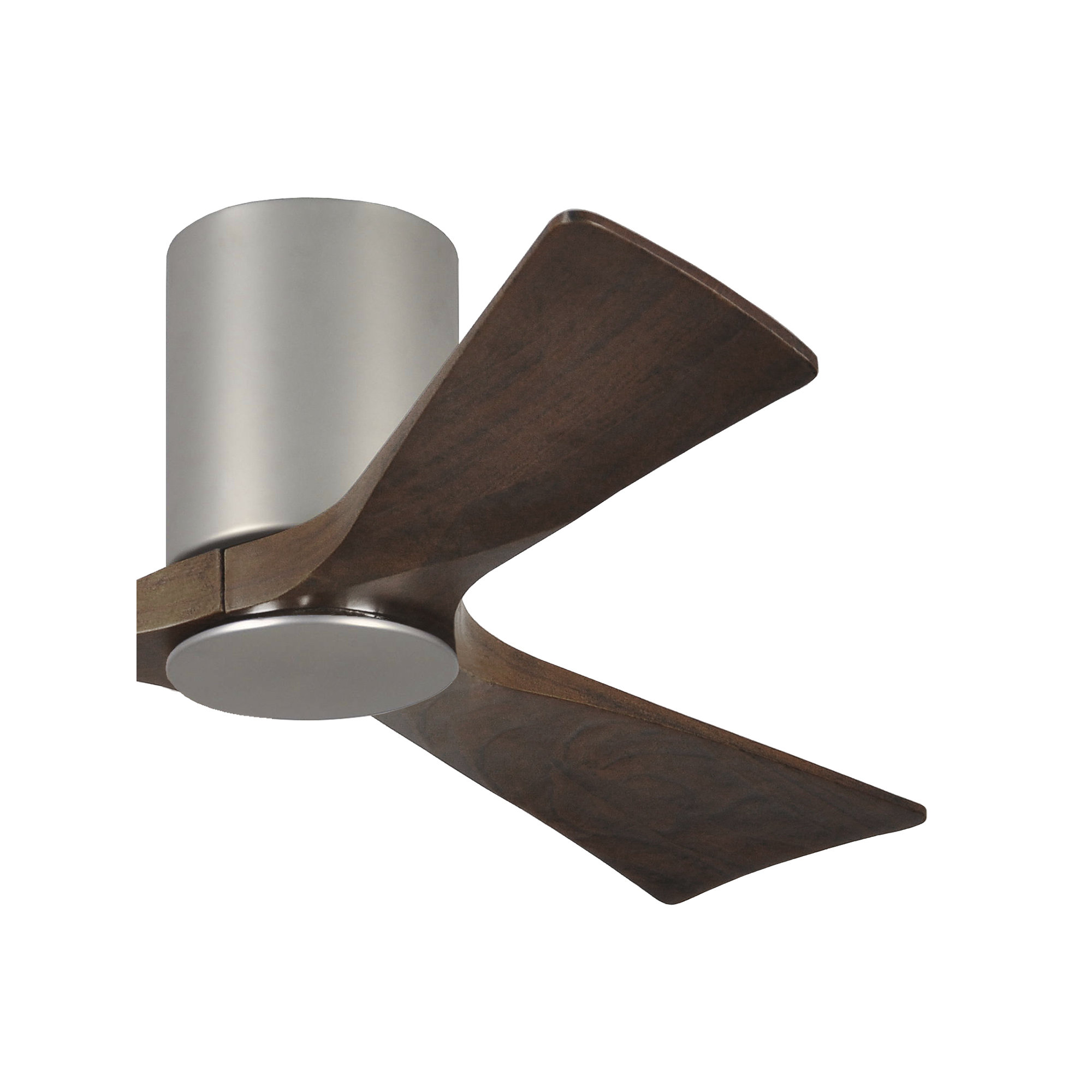Olivier 3 Blade Ceiling Fan with LED Light Kit, 42", Walnut, Brushed Nickel