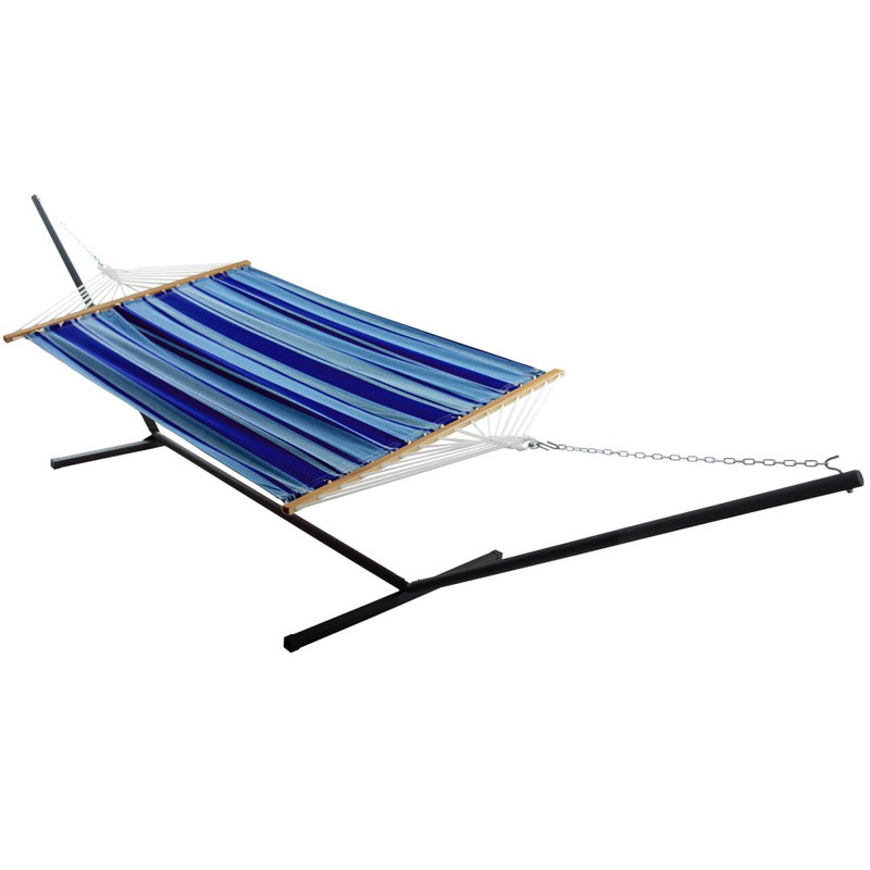 Hamac double 13 pi avec support Vivere, Bleu