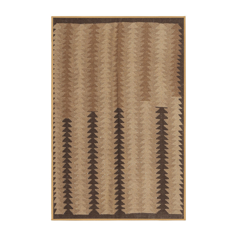 Tapis brun contemporain, Rectangle 4 pi x 6 pi