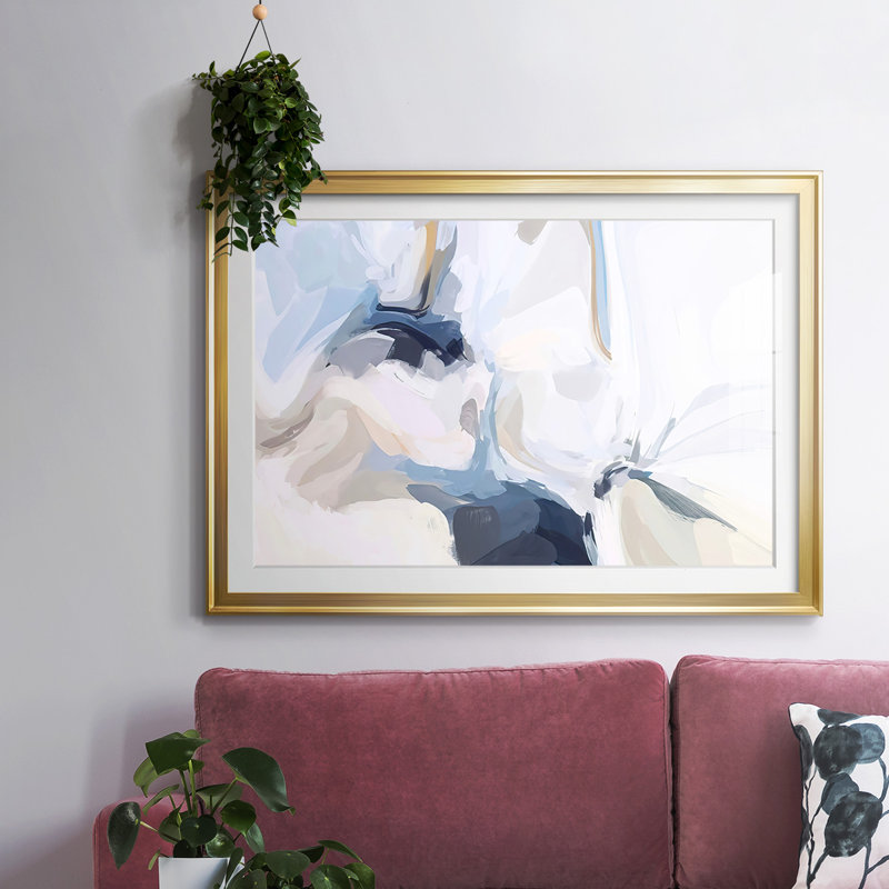 Fresh Air I-encadré avec cadre biseauté et verre, Or, H 27 po x l 39 po x P 1,5 po