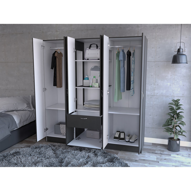 Rangement pour garde-robe Olin, Noir