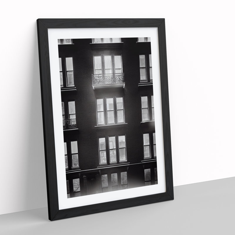Classic Architecture - Single Picture Frame Painting, 64cm H x 46cm W x 2cm D, Black