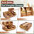 Acacia Wood Pantry Storage Bins, Stackable 3-piece set