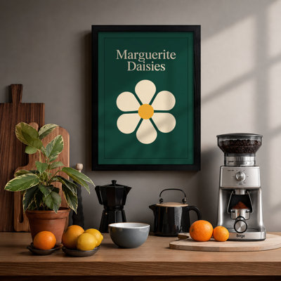 Marguerite Daisies Botanical - Framed Print