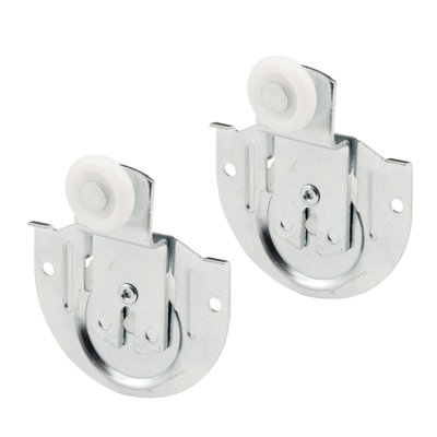 Roulettes de porte coulissante décalée de 3/8 po de porte de placard coulissante, roues de 7/8 po de diamètre, (1 paire)