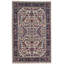 Blanc | Tapis bleu oriental fait main en soie et laine bleu rectangulaire-866237663