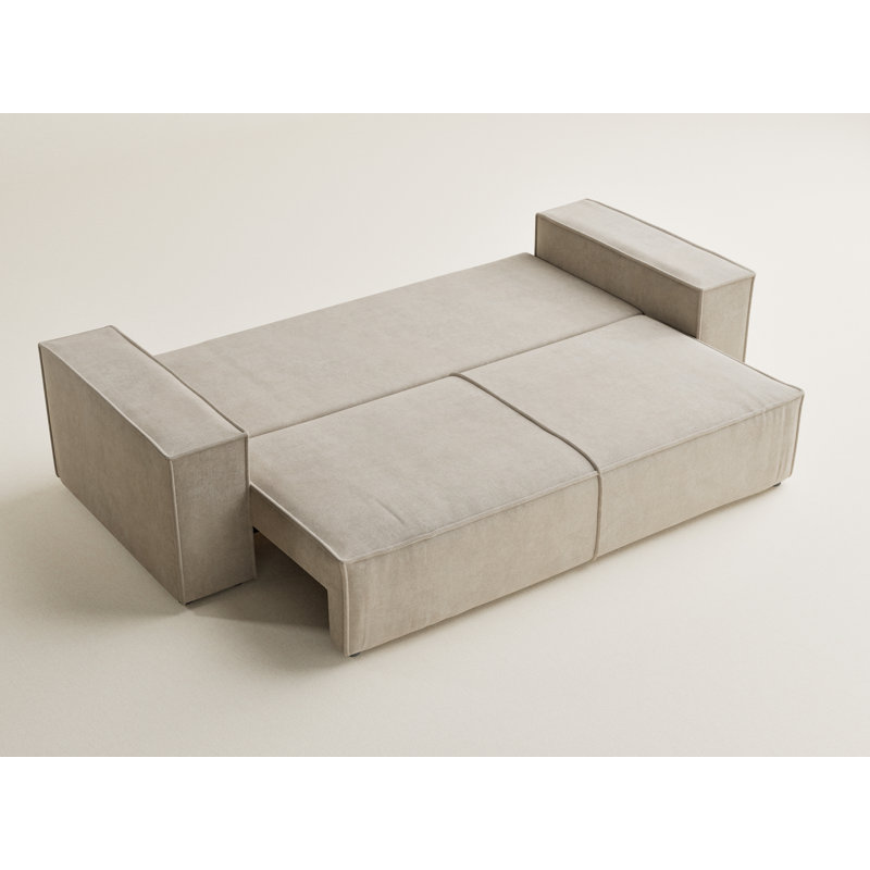 3 Seater Reclining Sofa, Light Beige